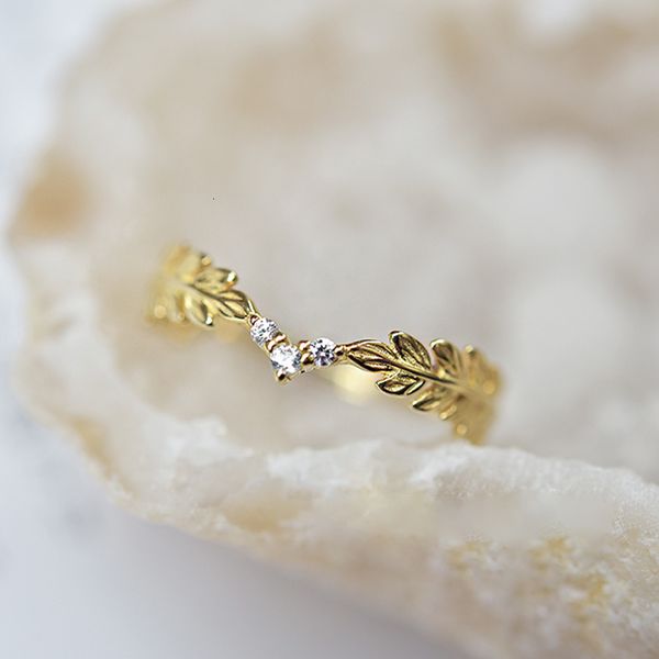 

sui bao feather women's s925 sier leaf ring light jewelry, Silver