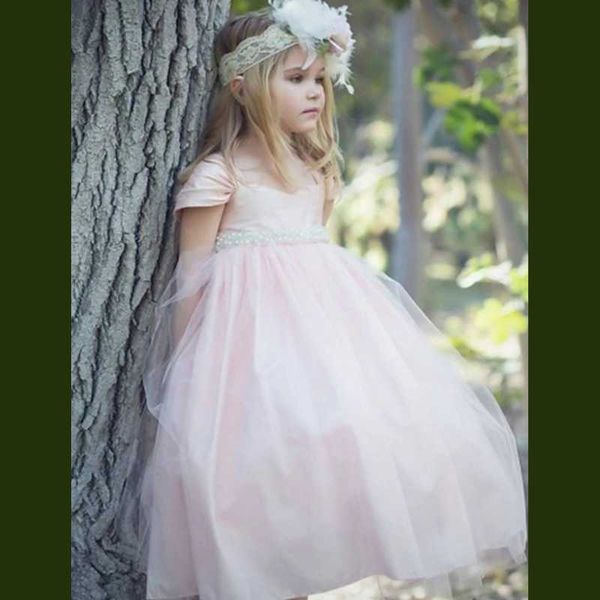 

girl's dresses ball gown floor length flower girl party satin short sleeve scoop neck with bow(s), Red;yellow