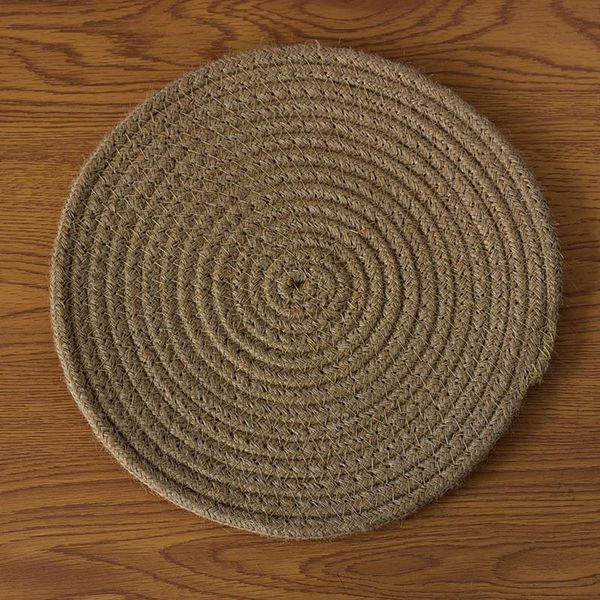 

mats & pads cup mat handmade braided woven drink coasters round heat-resistant placemat housewarming gift nin668