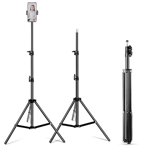 

tripods 1.6m foldable aluminum tripod portable pography studio selfie stand with 1/4 screw for smartphone youtube live vlog