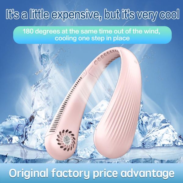 

electric fans usb bladeless deskcooler portable hanging neck fan rechargeable home outdoor sports mini silent