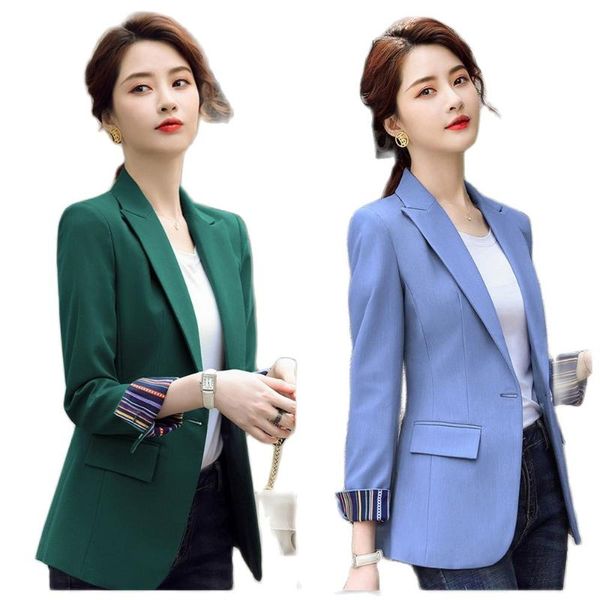 

women's suits & blazers korean autumn sports jacket oversized clothing plaid office spring, White;black