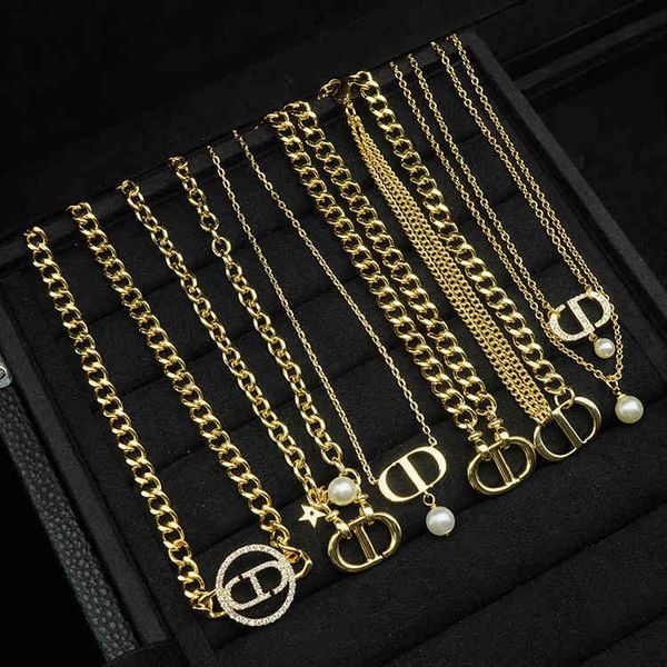 

d / necklace new cd pearl clavicle necklace, Silver