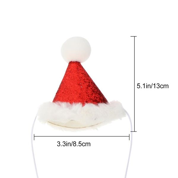 

dog apparel 2pcs pet christmas costume adjustable hat headdress headpiece headwear