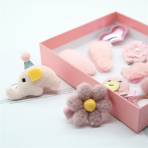 

oliW children's set gift butterfly rubber hair accessories box cute rubber band headband bow baby hairpin, Slivery;white