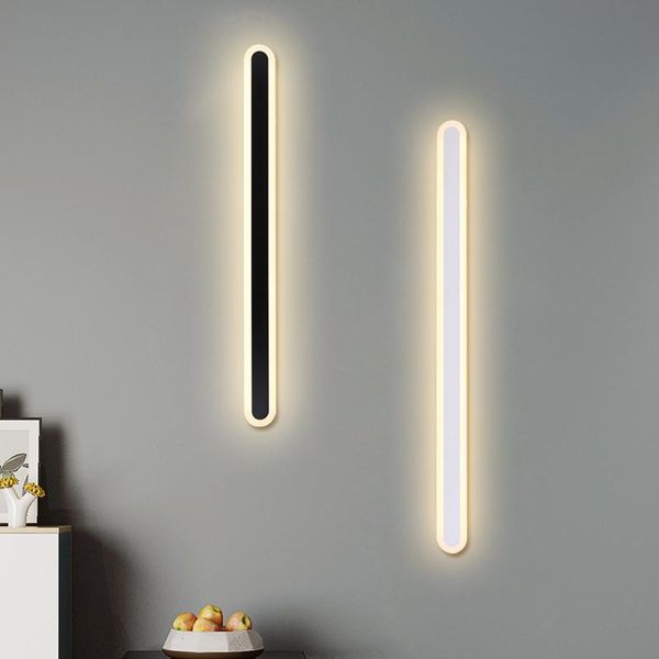 

wall lamp nordic minimalist strip modern led bedroom bedside background stairway room lights decor sconces