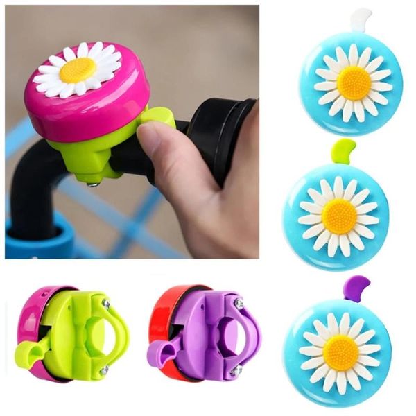 

bike horns 2021 lovely handlebar bicycle bell flower children cycling alarm ring for girls & boys, fits kids bikes w/ 22-23mm