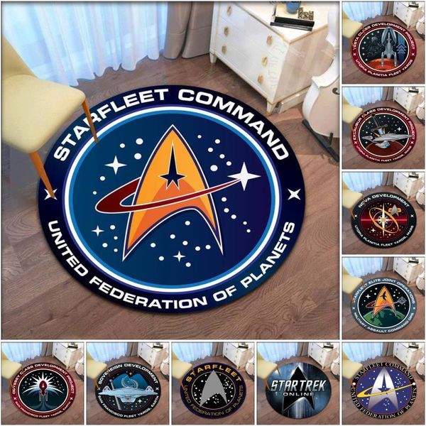 

carpets star trek logo area round rug decorative living room carpet door mat bath souvenier home decoration for