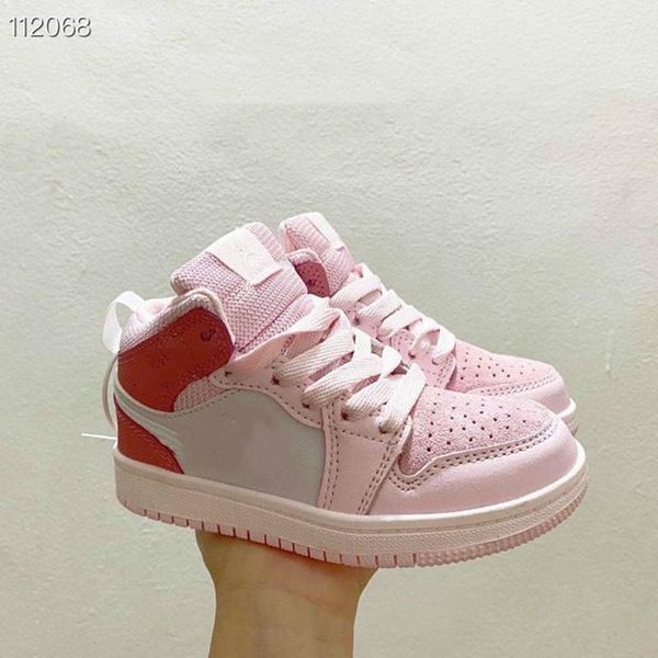 

2021christmas trainer kids 1s space jam bred concord gym red off basketball shoes children boy girls youth white running sneakers toddlers, Black