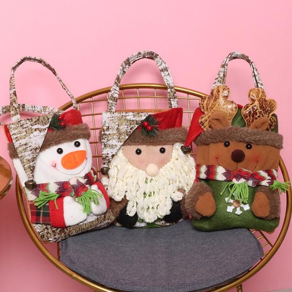 

christmas tote bag decorations fabric candy gift cute cartoon xmas handbag children gifts