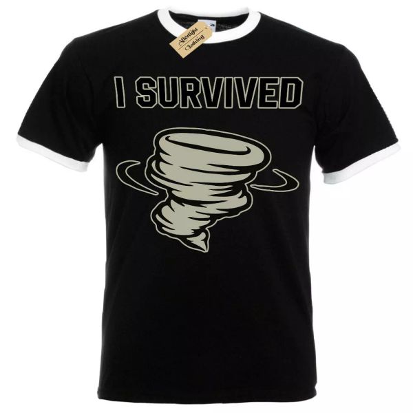 

I survived T-Shirt tornado hurricane Mens RInger, White;black