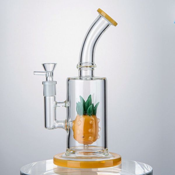 Yeni Ananas Tarzı Bong Nargile 14mm Kadın Ortak Kase ile Cam Bongs Duş Başlığı Perc Su Boruları N Delik Percolator Yağ Dab Rigs