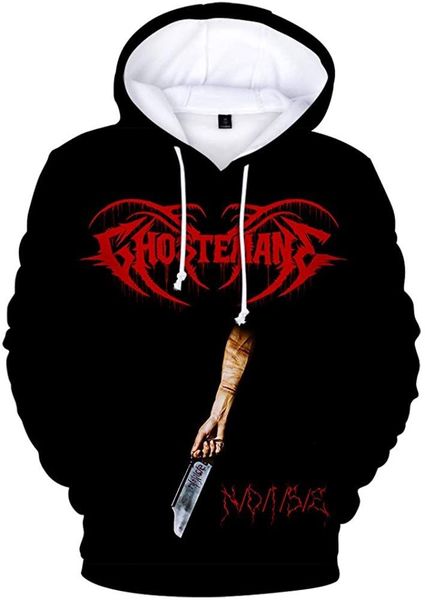 

men's hoodies & sweatshirts boy/girls fashion ghostemane men women harajuku cool sweatshirt boy/girl hip hop clothes spring a, Black