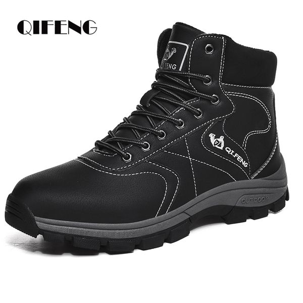 

yellow ankle boots cowboy footwear snow warm fur sneakers padded trekking black waterproof leather men hiking shoe winter summer 211106