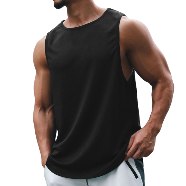 

men' tank 2021 mens fitness gyms men sleeveless shirt male mesh breathable sports vest undershirt running, White;black