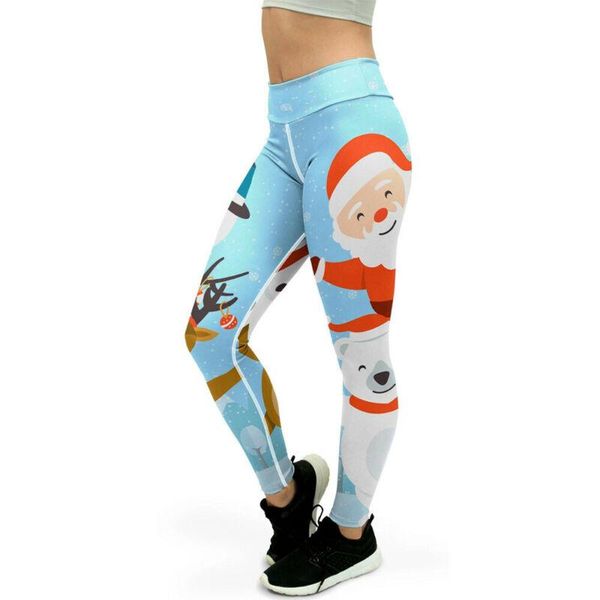 

yoga outfits womens high waist pants xmas gym sportswear fitness athletic jogging leggings long trouser, White;red