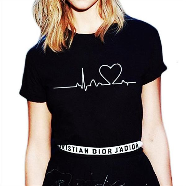 

fashion love print and womens men t shirt summer harajuku casual female funny ladies tee, White;black