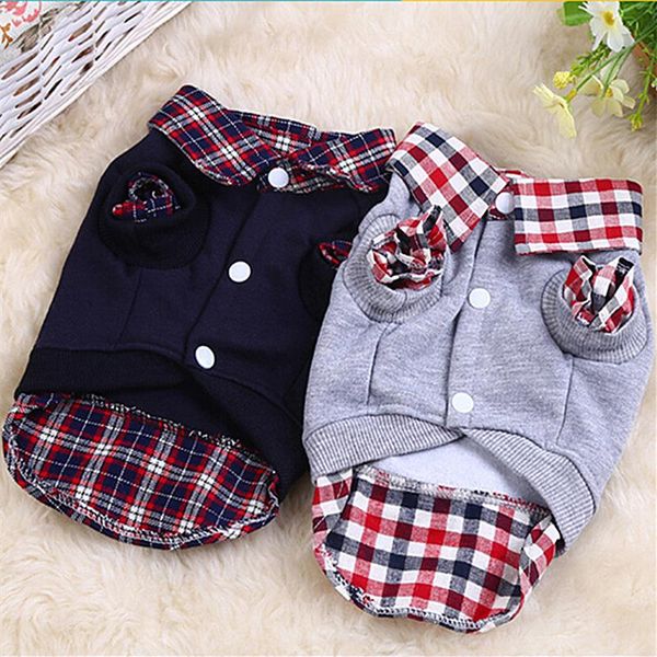 

dog apparel plaid clothes winter jacket pet coat for small medium dogs soft sweatshirt warm cat hoodie chihuahua 11c36s2