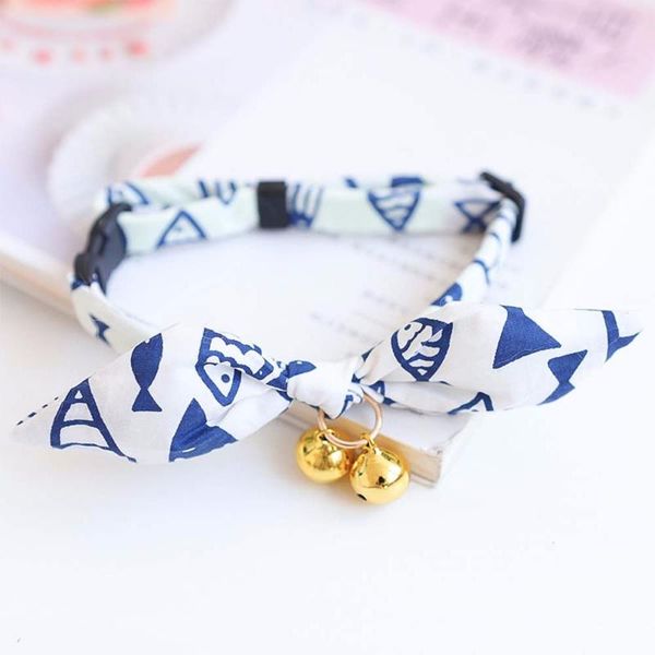 

cat collars & leads bowtie collar breakaway with bell unique ears safety kitten chinese lucky pendant light weight soft durable