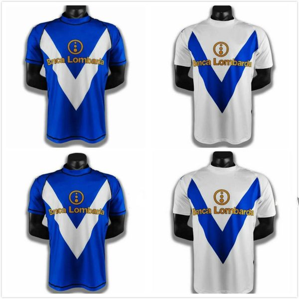 

2003 2004 brescia retro soccer jersey football shirt home away blue white #10 baggio italy classic vintage 03 04 caracciolo mauri erseys, Black;yellow
