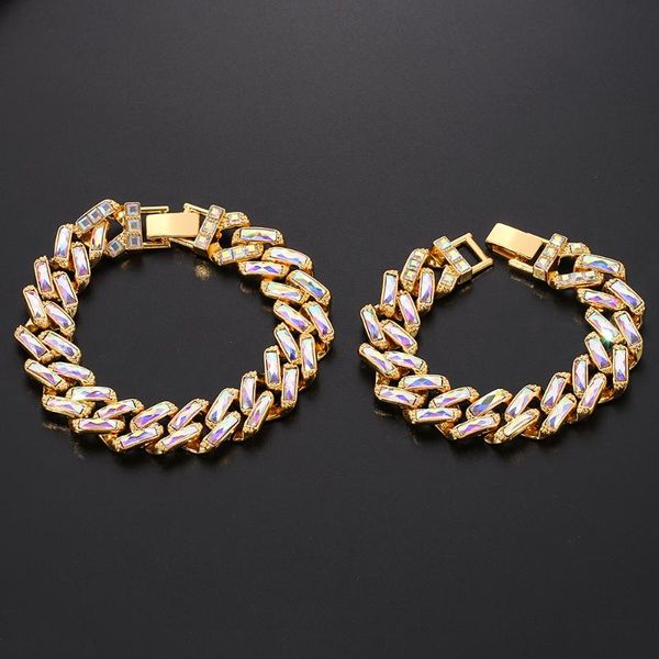 

bangle fashion hip-hop cuba bracelet charm big shine crystal cool rock jewelry for man street style quench accessories, Black