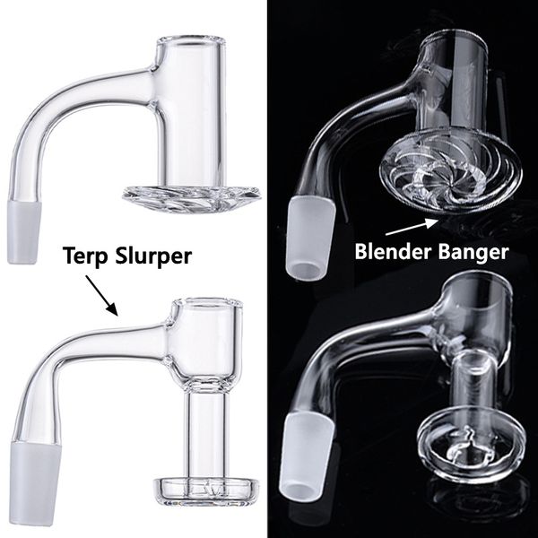 Blender Terp Terp Slurper Beveled Edge Quartz Banger Nails Fumar Acessórios Sem Emenda Totalmente Weld Bangers 10mm 14mm Junta para Dab Rig Glass Bongs FWQB02