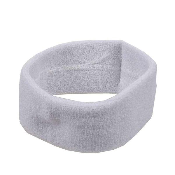 

soft cotton elastic sweatband headband tennis basketball yoga sport, white, Yellow;black