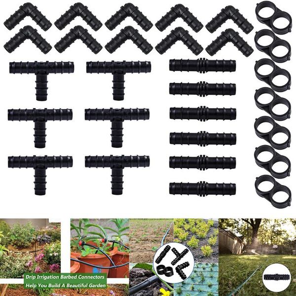 

garden micro drip irrigation connectors 16mm 20mm pe tubing fitting watering tee elbow plug adapter connector equipments
