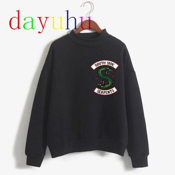 

women's hoodies & sweatshirts southside serpents harajuku funny cartoon hoodie women south side snake print sweatshirt ullzang hoo, Black