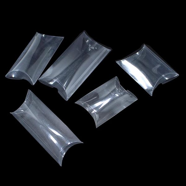 

gift wrap 300pcs/lot wholesale clear pvc pillow-shaped wedding party gifts packaging box plastic handmade candy chocolate package