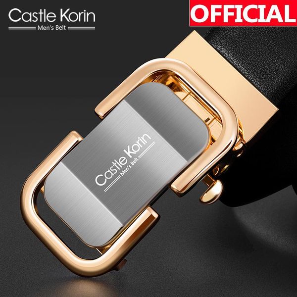 

belts style leather men's belt fashion alloy automatic buckle high-quality cowhide luxury business casual /01002, Black;brown