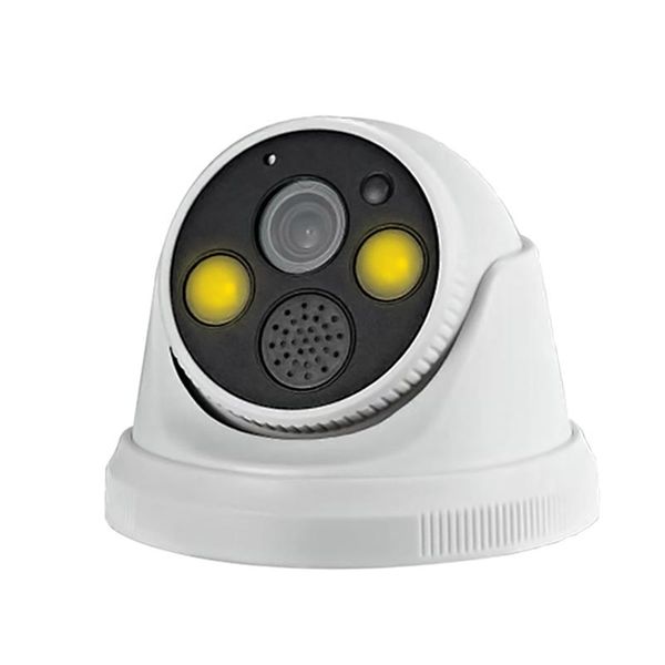 

cameras h.265 black light night vision full color 4mp two-way audio humanoid alarm 48v poe dome ip camera