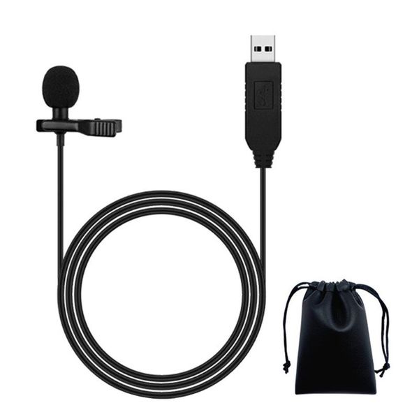 

for pc computer hands interview portable recording mini clip on universal lapel mic omnidirectional usb lavalier microphone microphones
