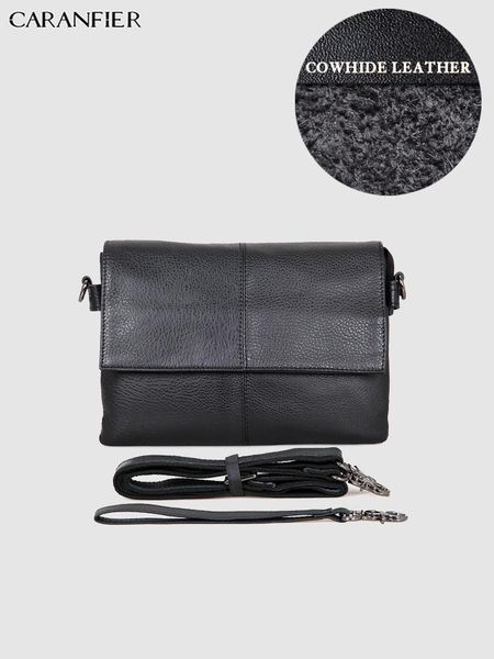 

duffel bags caranfier womens messenger genuine cowhide leather shoulder crossbody vintage zipper business travel