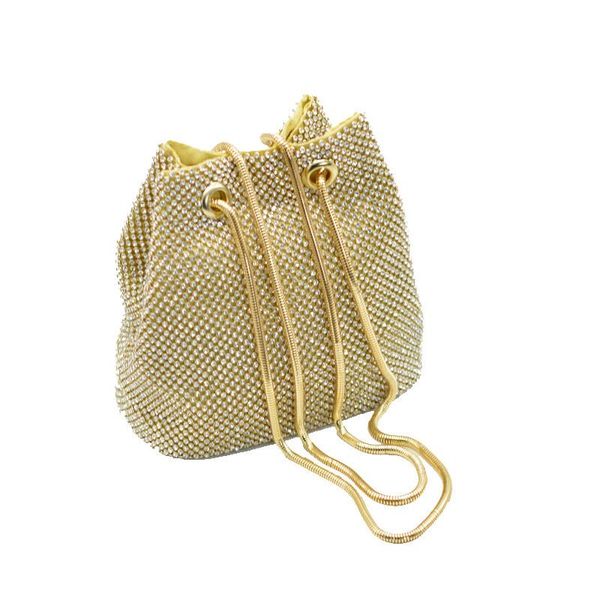 

fashion women rhinestone handbag mesh stone decoration casual tote shoulder bag clutch evening purse for party storage bags