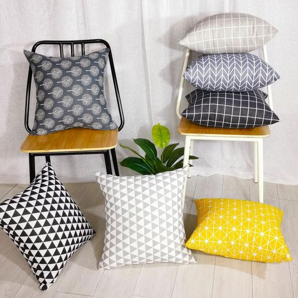 

pillow case fashion pillowslip linen style cushion cover car decor 40*40cm throw pillows covers geometric home supplies classic