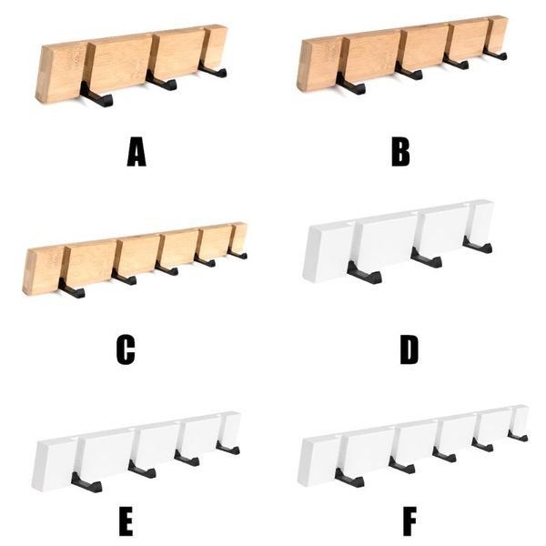 

hooks & rails foldable coat rack bamboo hallway hat hook hanger bedroom door wall-mounting corner room kitchen toilet wall brack
