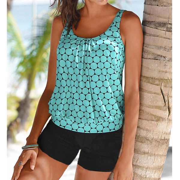 

tankini two piece swimsuit female bikinis women 2021 swimwear plus size push up bathing suit shorts beach bathers trunks one-piece suits