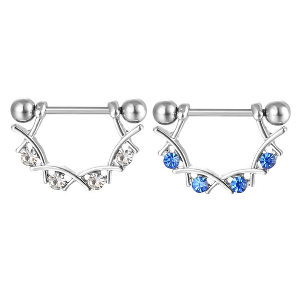 

d1000 nipple ring mix colors, Silver