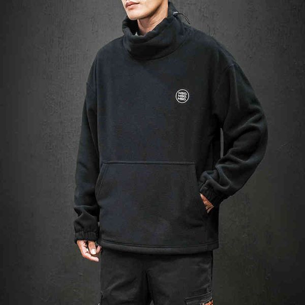 

trendy autumn and winter fce hooded sweaters men's trendy ins hip hop loose multicolor options, Black