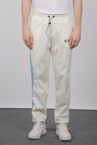 

men's pants men ecru hand stripe sweatpants, Black