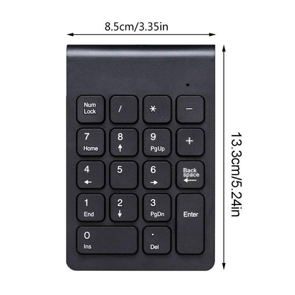 

keyboards 2.4ghz wireless numeric keypad 18 keys digital keyboard for accounting teller