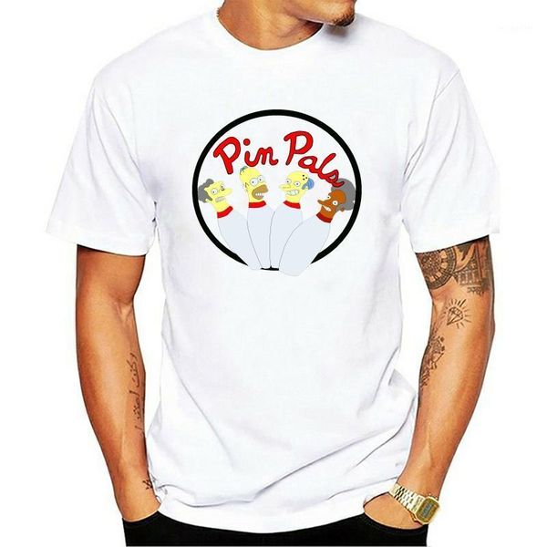 

fashion casual 100% cotton t-shirt men short sleeve bowling crew tv shows women men's t-shirts, White;black