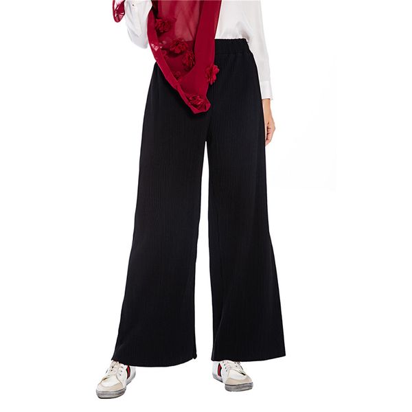 

plus size loose pleated wide leg pants casual high waist trousers women clothes pantalones mujer spodnie damskie pantalon femme, Red
