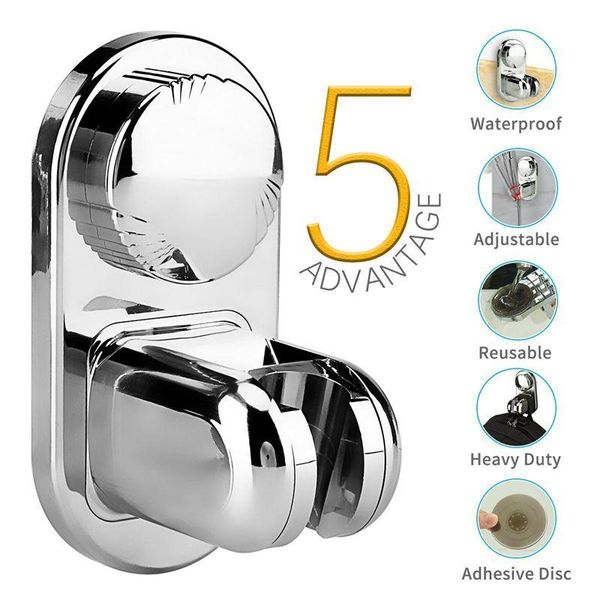 

bath accessory set shower head holder adjustable handset rack bracket suction cup wall portable stand bathroom