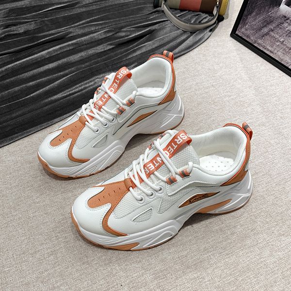 

Tenis Feminino 2021Spring New Stylish Thick Soled Wearproof Heighten Casual Shoe Shock Absorption Lace-up Women Vulcanized Shoes, Blue