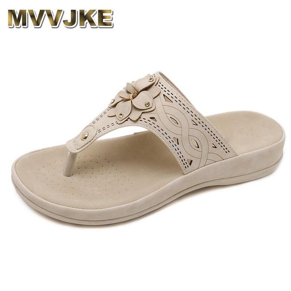 

mvvjkewomen sandals bohemian boho shoes floral flower slippers thick sole bottom platform wedge cut out comfort, Black
