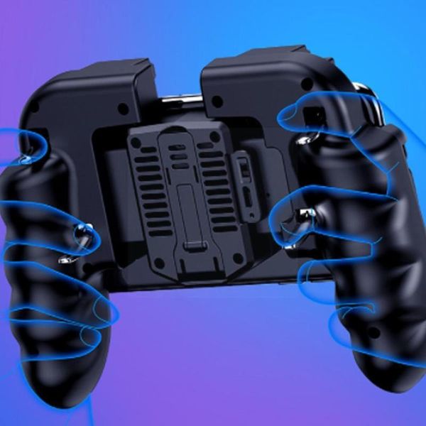 

game controllers & joysticks cell phone video gamepad hand grip with cooling fan shooting mobile for trigger joystick pubg controller