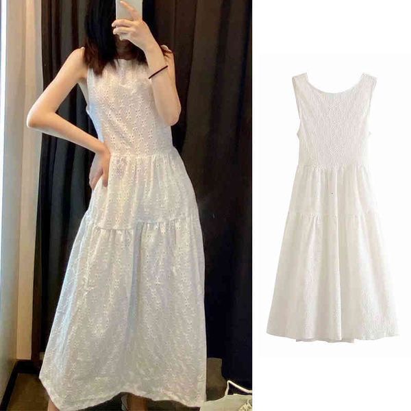 

rompers 2021 hollow-embroidered around the neck feminine thin chic party dress, Black;white