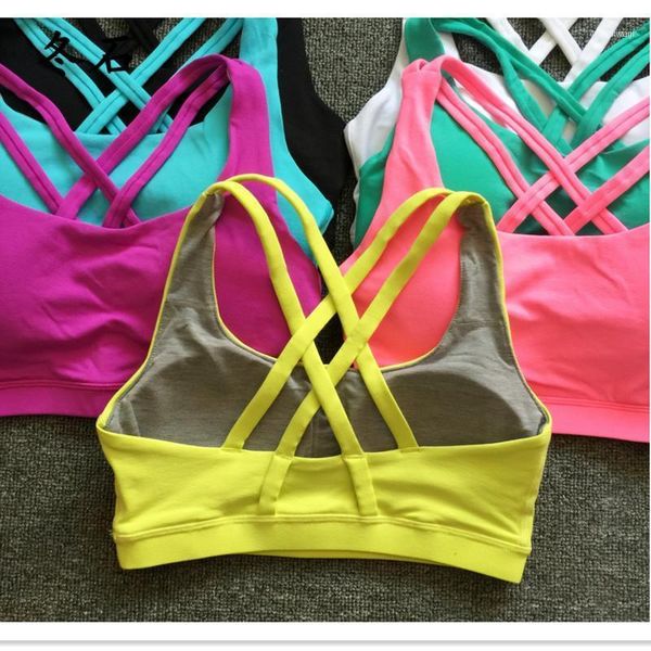 

back cross shockproof sports bras women gym fitness seamless yoga bra crop push up bra1, White;black